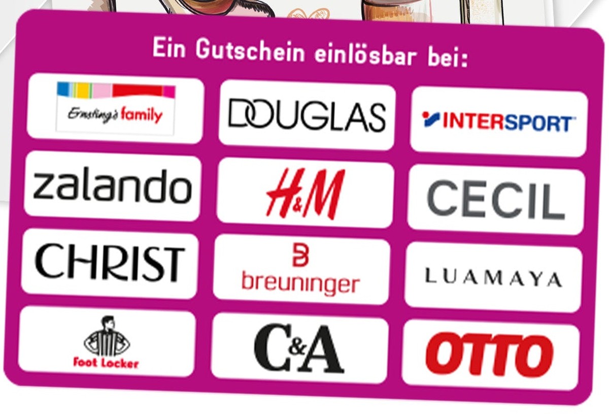 Wunschgutschein Fashion mit den Partner-Shops