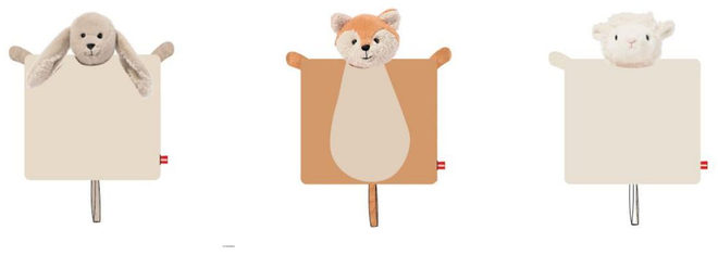 Knuffeldoekjes met naam als kraamcadeau van HEMA